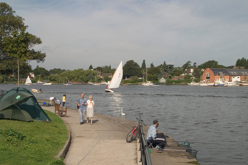 RM-0029 
 Oulton Broad, Suffolk 
 Keywords: Oulton Broad Boats Walkways Suffolk Clouds Lakes Fishing People Sailing