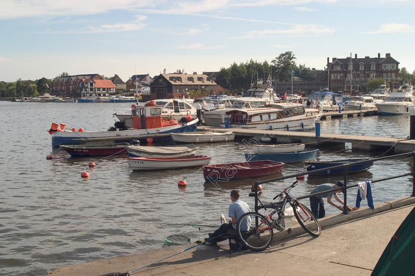 RM-0024 
 Oulton Broad, Suffolk 
 Keywords: Oulton Broad Fishing Boats Walkways Moorings Suffolk Clouds Lakes