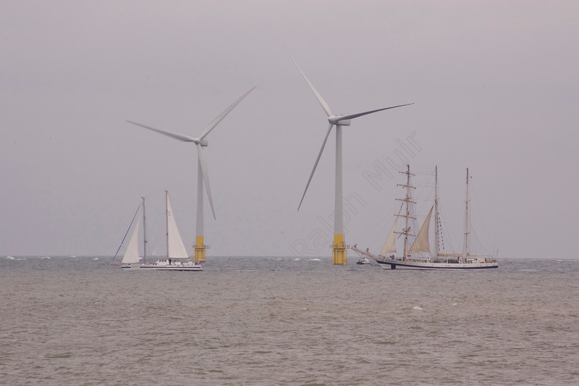 RM-0058 
 Wind Power off Great Yarmouth 
 Keywords: Tall Ships wind turbines ships sea Great Yarmouth norfolk yachts.wind