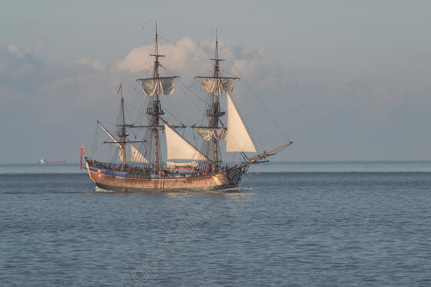 RM-002 
 Endeavour Photographed off Lowestoft 
 Keywords: Endeavour Bark Replica Sailing Ship Sails Boats Sailing Sea